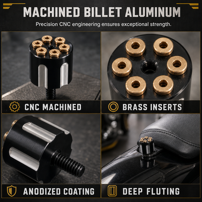 🏍️ LIMITED-TIME 49% OFF! ⚙️ Motorcycle CNC Quick Release Seat Bolt – Tool-free, Anti-corrosion, Stylish ✨