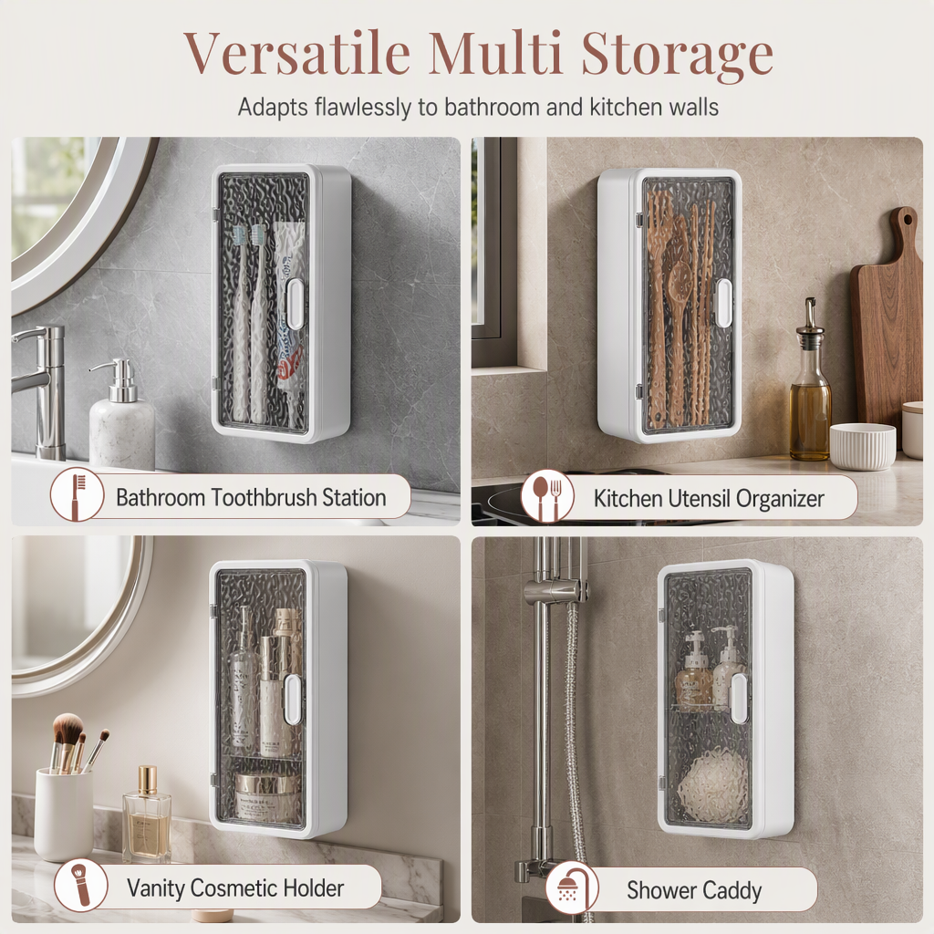 ⏳🔥LIMITED-TIME 37% OFF! ⏰Careluxpro Wall-Mounted Bathroom Organizer – Space-saving & easy install ✨