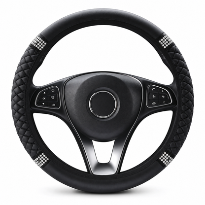 💎 LIMITED-TIME 49% OFF! ✨ Rhinestone Steering Wheel Cover – Sparkling, Quilted, Luxury 🚗