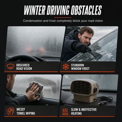 🚗 Rotatable 12V Car Defroster & Defogger Fan