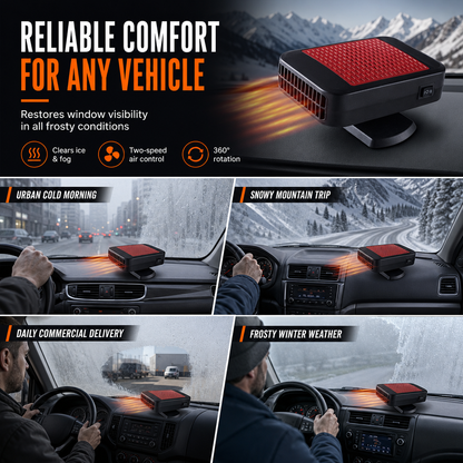 🚗 Rotatable 12V Car Defroster & Defogger Fan