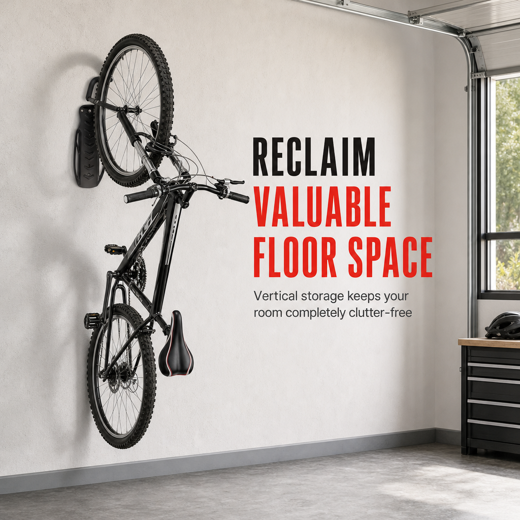 📢📢LIMITED-TIME 50% OFF⏰Adjustable Wall Mounted Bike Hanger Indoor Bicycle Storage Rack Hook for Mountain Bikes