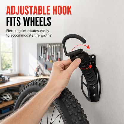 📢📢LIMITED-TIME 50% OFF⏰Adjustable Wall Mounted Bike Hanger Indoor Bicycle Storage Rack Hook for Mountain Bikes