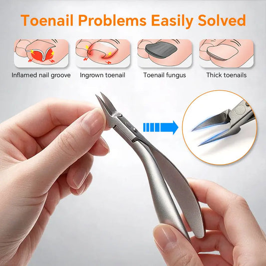 📢📢50% OFF !! ⏰Stainless Steel Ingrown Toenail Clipper and Dead Skin Nipper 2 Piece Manicure Set