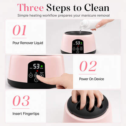 36W Electric Steam Nail Polish Remover Machine Professional Gel Polish and Acrylic Removal Device for Manicures