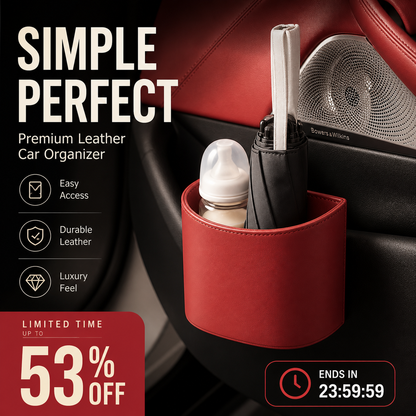 🚗 50% OFF! Leather Car Door Cup Holder – Wide‑mouth opening, easy reach for drinks & phone. Clip‑on secure fit. PU leather, tough & stylish. 🛡️✨