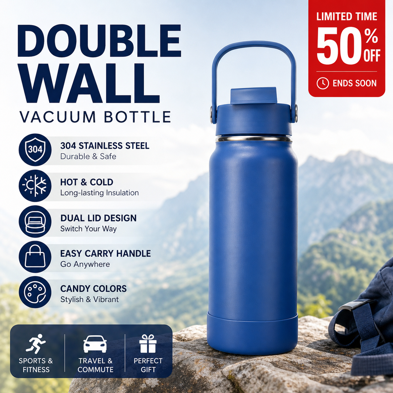 🏖️Summer Hot Sale 50% OFF🏝️❄️Portable heat preservation you can hold! 🔥Premium Stainless Steel Insulated Tumbler