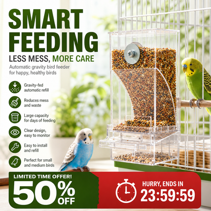 🎉Limited‑Time 60% OFF 🐦No Mess Automatic Bird Feeder
